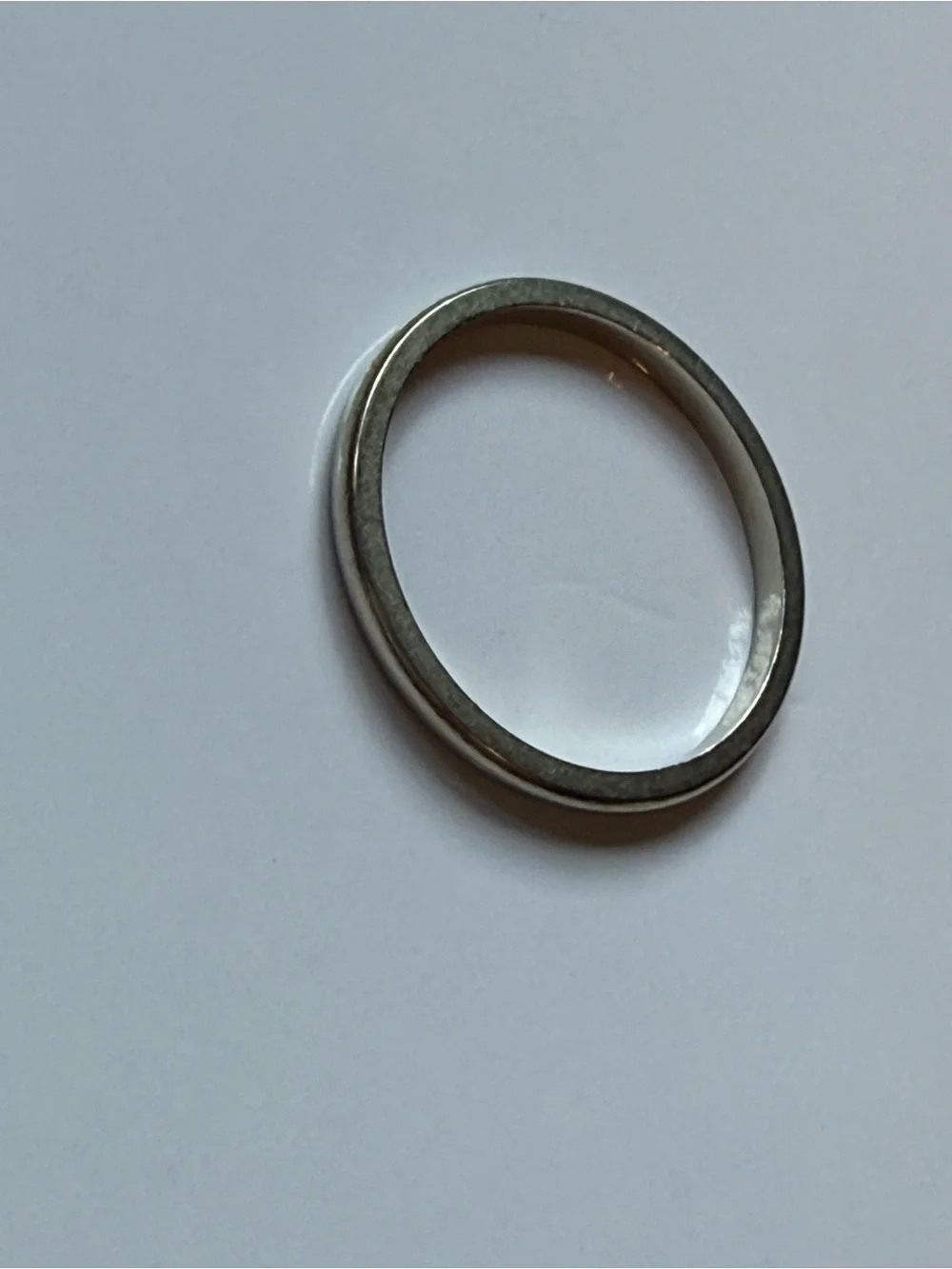 14k white gold band
